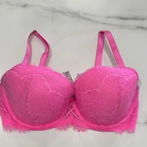 Victoria's Secret Bright Pink Lace Bra